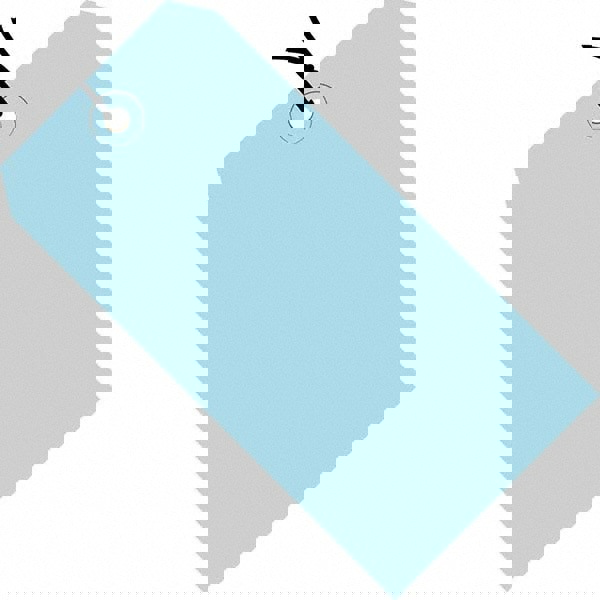 Blank Tag: 6-1/4'' High, Light Blue, Synthetic Paper